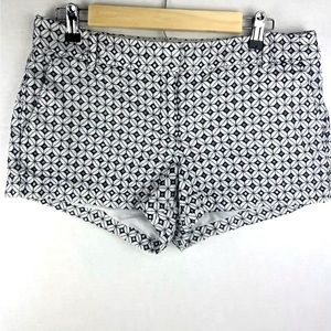 J Crew Blue Embroidered Womens Shorts Size 10 Lined RN77388 Style F 0308 BOHO